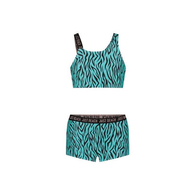 Just Beach Meisjes bikini Tanzania - Turquoise zebra
