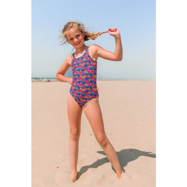 Just Beach Meisjes badpak Sunrise - Colourful bloemen