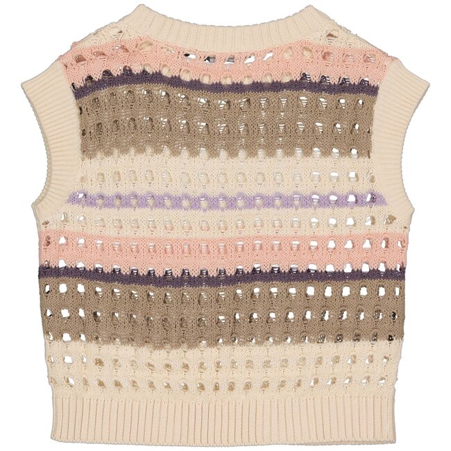 LEVV Meisjes spencer - Kirsti - AOP grijs gestrept