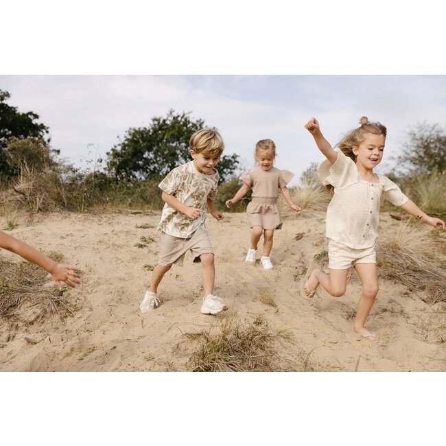 LEVV Little Jongens t-shirt - Mak - AOP bloemen wit