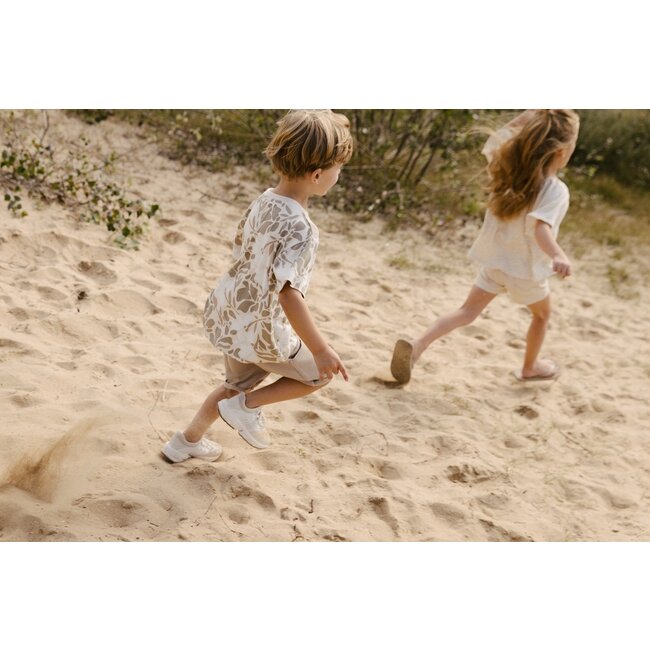 LEVV Little Jongens t-shirt - Mak - AOP bloemen wit