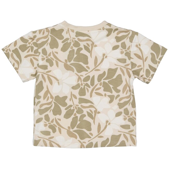 LEVV Little Jongens t-shirt - Mak - AOP bloemen wit