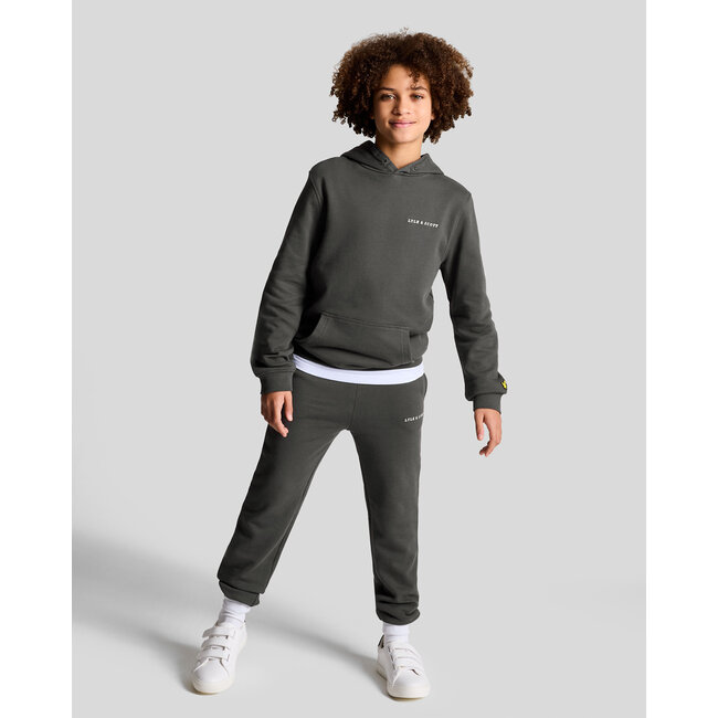 Lyle & Scott Sweat broek Script - Gun metal grijs