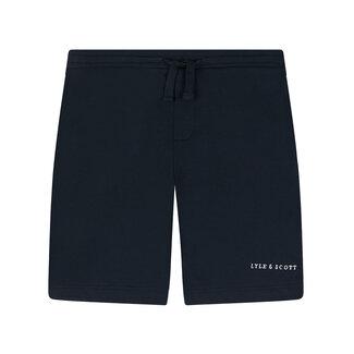 Lyle & Scott Sweat short Script - Donker navy blauw