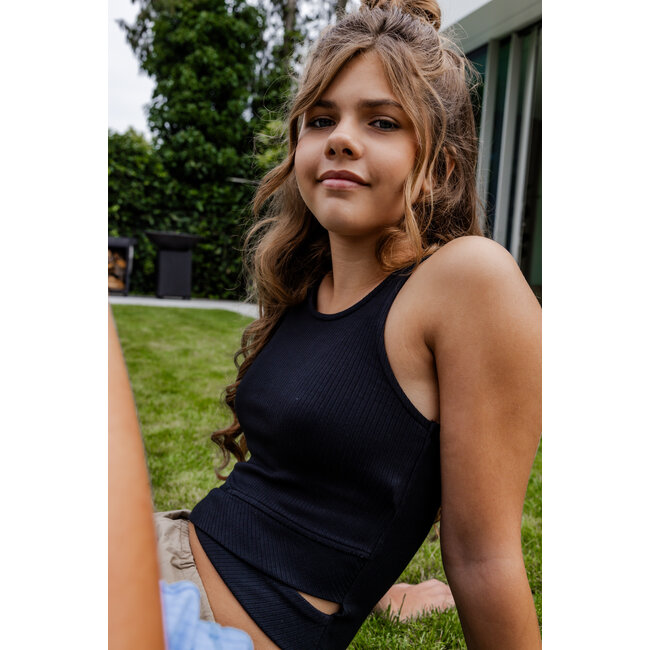 LOOXS 10sixteen Meisjes top mouwloos - Zwart