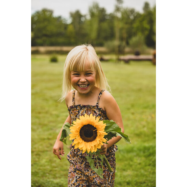 LOOXS Little Meisjes top crinkle - Blokprint bloemen