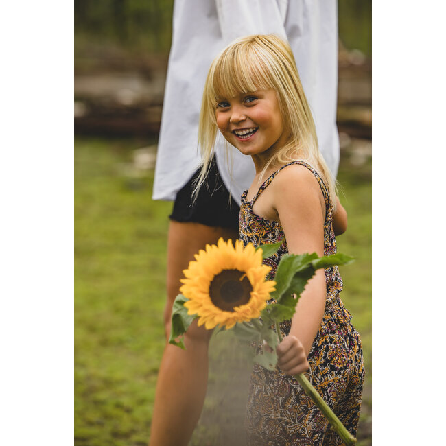 LOOXS Little Meisjes top crinkle - Blokprint bloemen