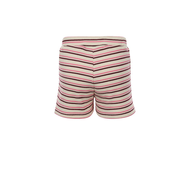 LOOXS Little Meisjes short gebreid - Zomer roze gestreept