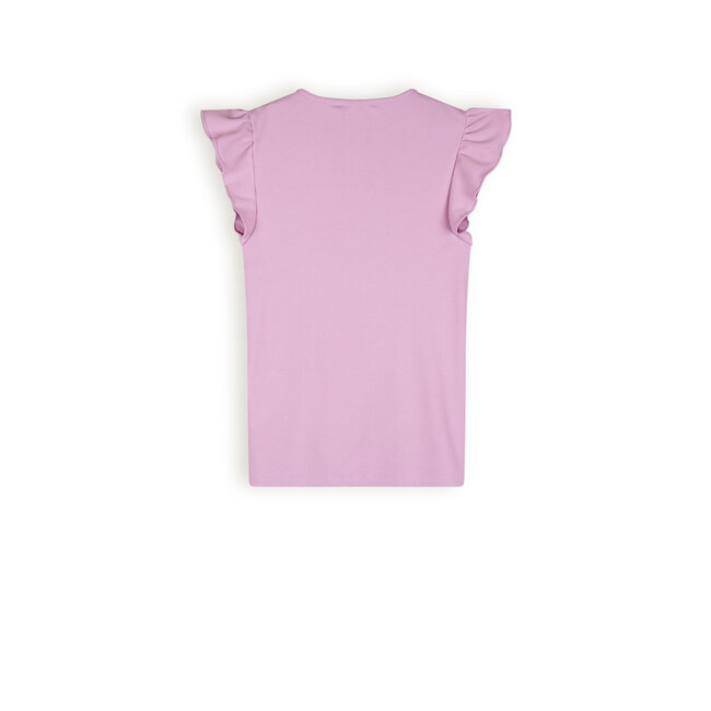 NoBell Meisjes t-shirt rib - Krisp - Vintage roze