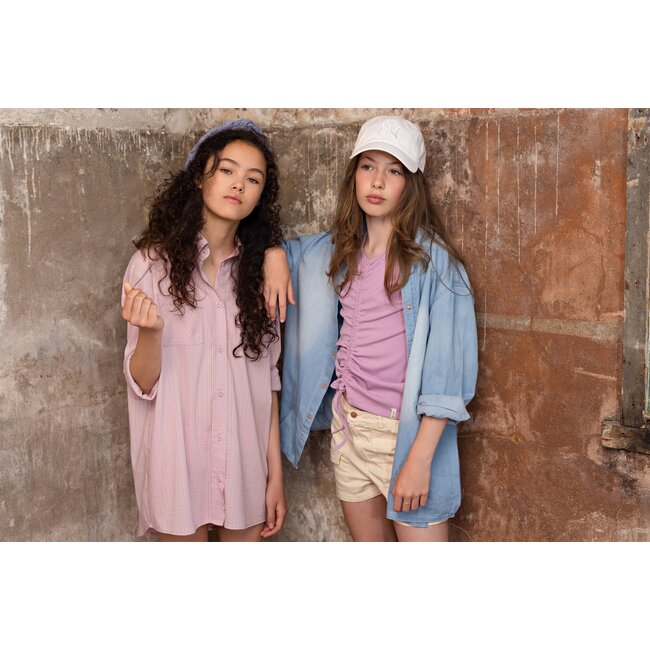 NoBell Meisjes short - Simoa - Pearled ivoor wit