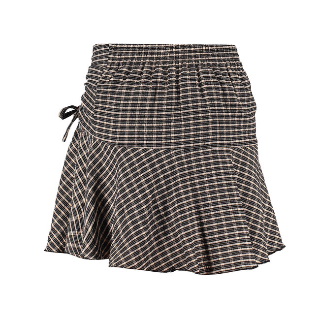 Frankie & Liberty Meisjes broek/rok - May - Fresh abrikoos / Zwart geruit