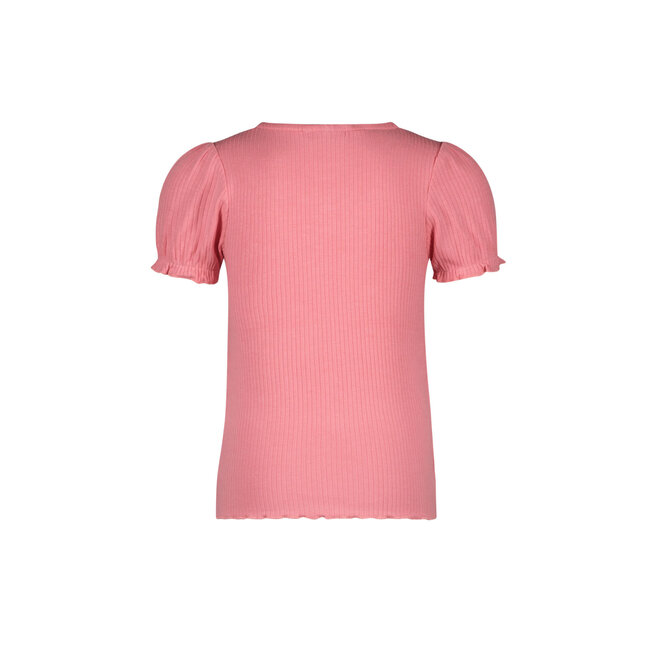 Like Flo Meisjes top rib met knoopjes - Roze