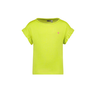 Like Flo Meisjes t-shirt slub metallic - Lime groen