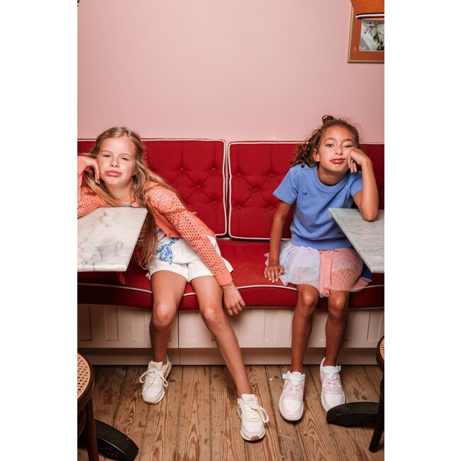 B.Nosy Meisjes rok mesh multi - Pippa - Soft blauw