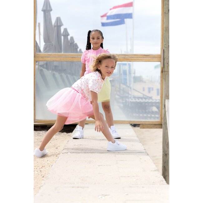 B.Nosy Meisjes rok mesh - Emmy - Fluor roze