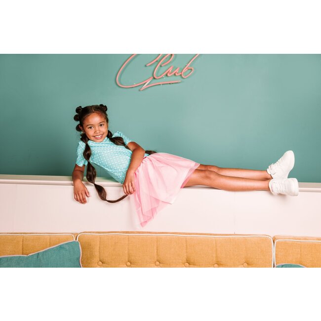 B.Nosy Meisjes rok mesh - Emmy - Fluor roze