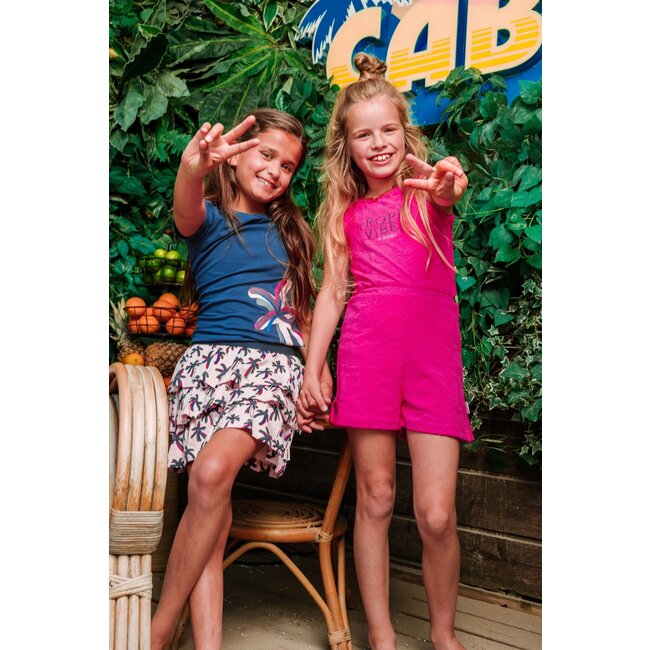 B.Nosy Meisjes jumpsuit - Teddy - Helder roze