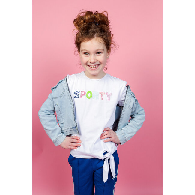 MAYCE Meisjes sweat broek - Twilight blauw