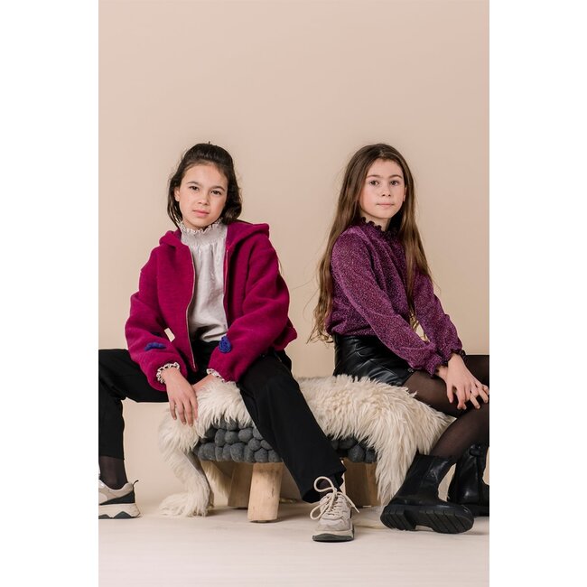 KIEstone Meisjes top - Fieke - Diep paars