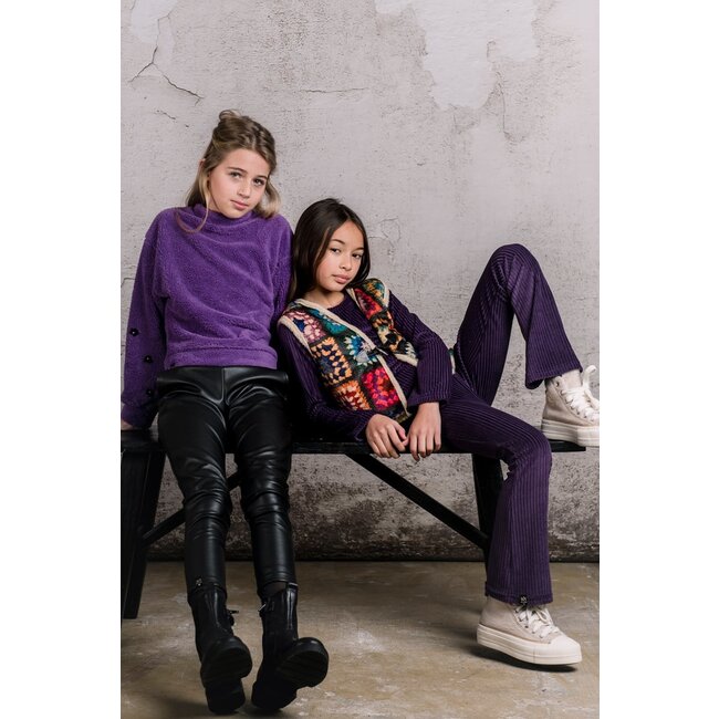 KIEstone Meisjes top - Isabel - Diep paars