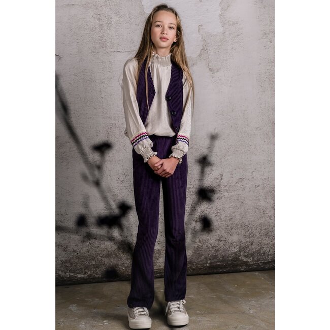 KIEstone Meisjes blouse - Fieke - Zand