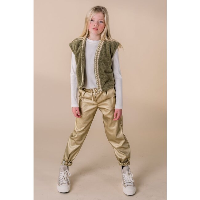 KIEstone Meisjes broek - Sammy - Goud