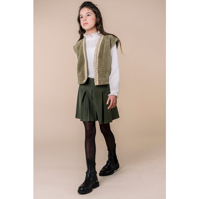 KIEstone Meisjes gilet - Essie - Donker groen