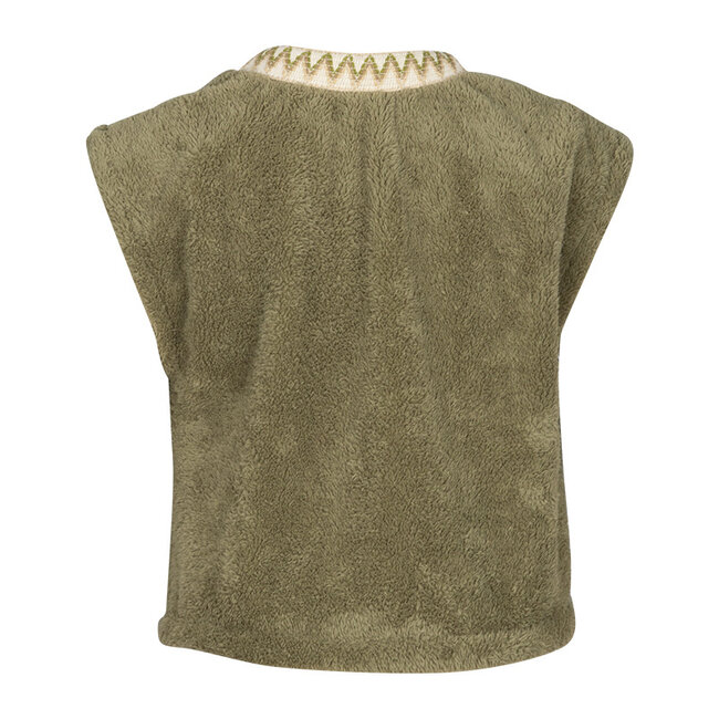 KIEstone Meisjes gilet - Essie - Donker groen