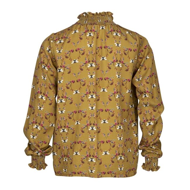 KIEstone Meisjes blouse - Fieke - Geel