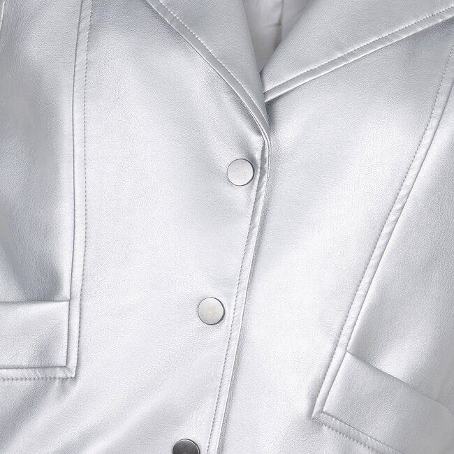 Indian Blue Jeans Meisjes gilet pu - Zilver grijs