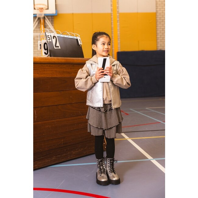 Quapi Meisjes rok - Domien - AOP Zand gestreept