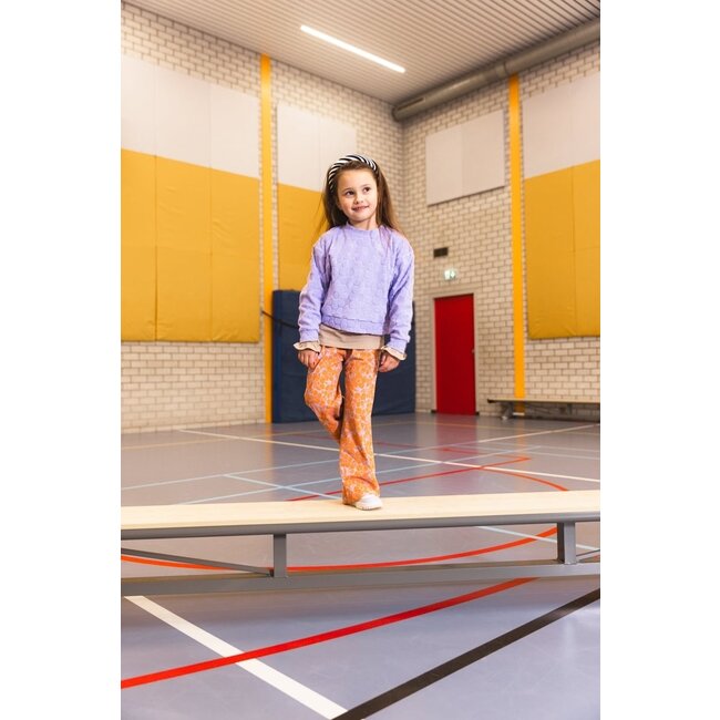 Quapi Meisjes broek - Doris - AOP Oranje bloemen