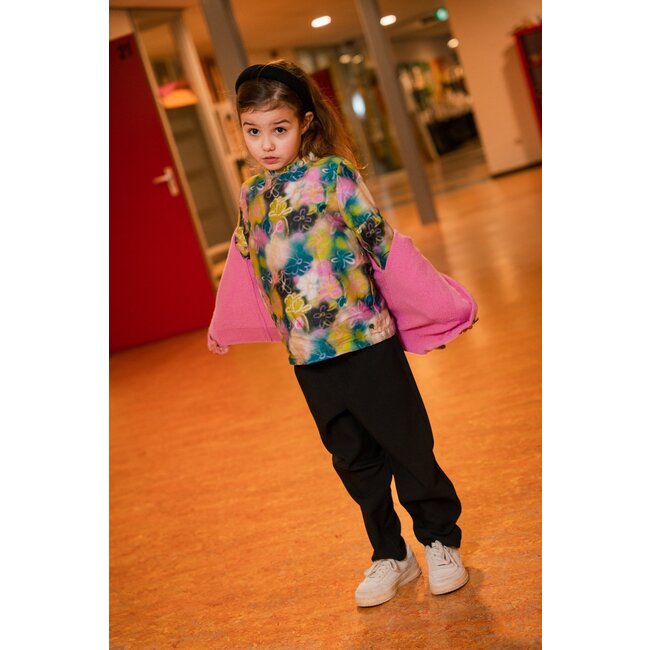 Quapi Meisjes shirt - Daylin - AOP Groen bloemen