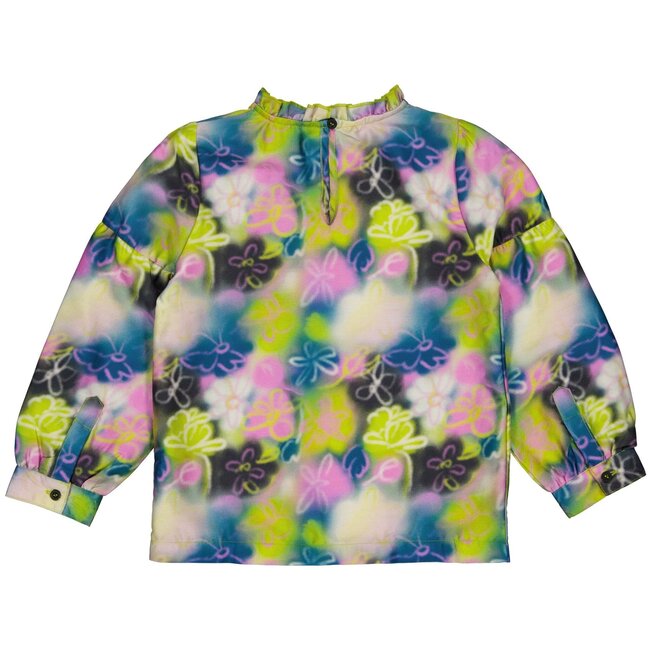 Quapi Meisjes shirt - Daylin - AOP Groen bloemen