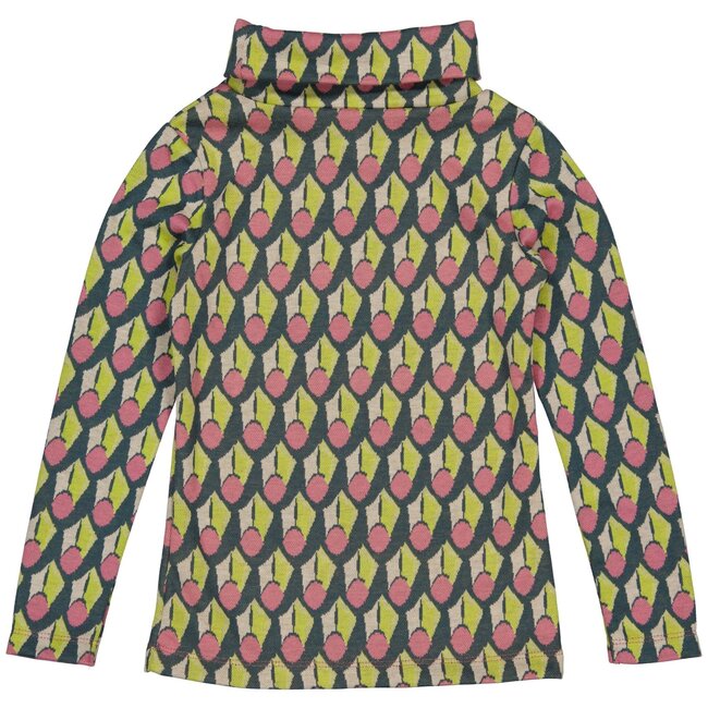 Quapi Meisjes sweater - Djenn - AOP Blauw grafisch