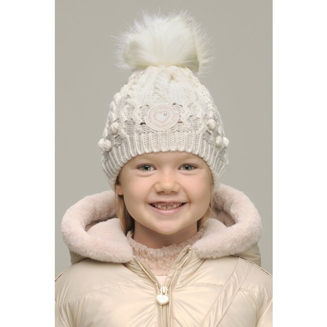 Le Chic Meisjes muts & sjaal - Raquel & Rory - Off wit