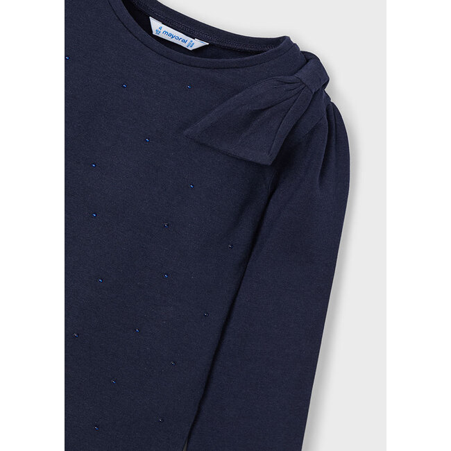 Mayoral Meisjes shirt lange mouw - Navy blauw