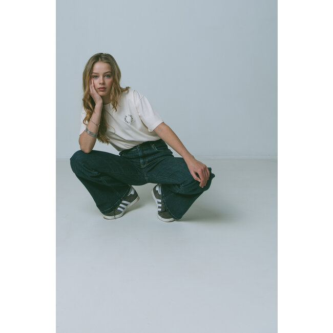 Frankie & Liberty Meisjes broek - Attitude Wide Leg - Dark Denim