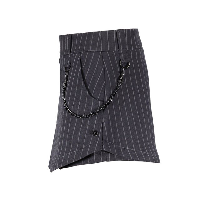 Frankie & Liberty Meisjes broek/rok - Paris - Stripes Dark Grey/ Off White