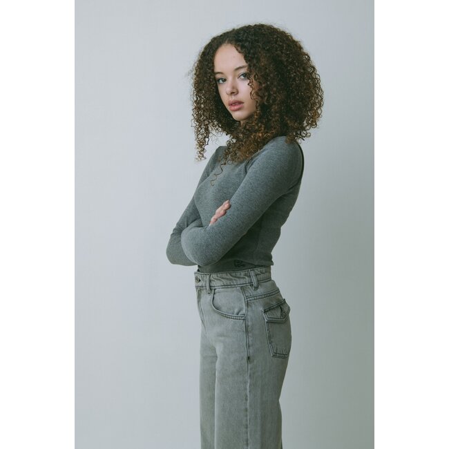 Frankie & Liberty Meisjes top - Pixie - 04.4 Dark Warm Grey