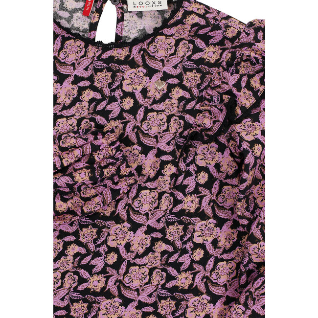 LOOXS Little Meisjes blouse print - Herfst bloemen