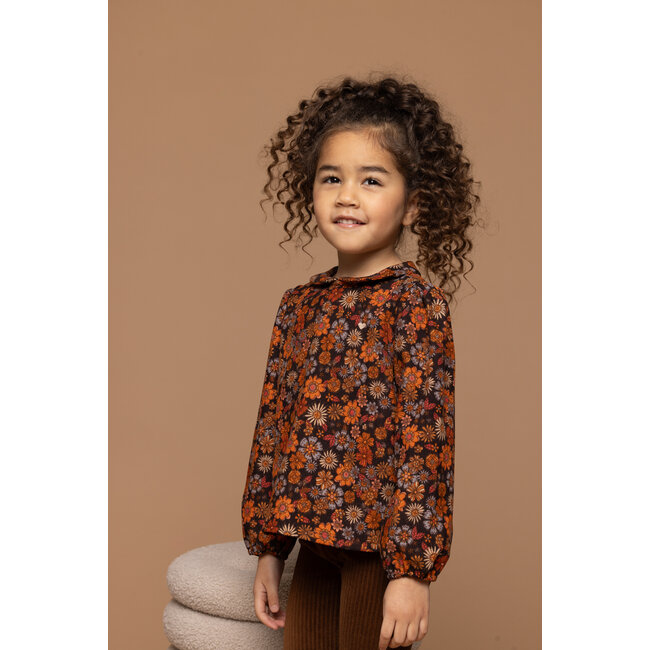LOOXS Little Meisjes blouse retro rib - Retro floral