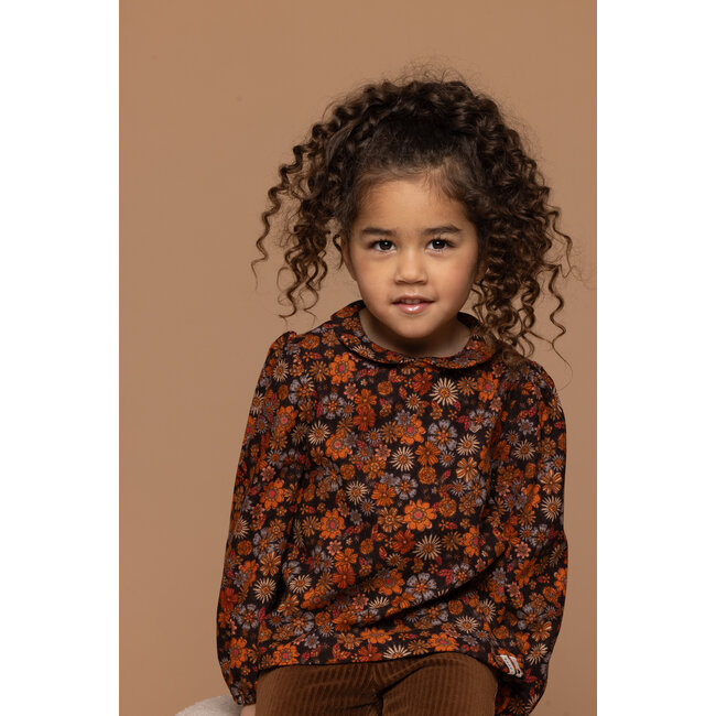 LOOXS Little Meisjes blouse retro rib - Retro floral