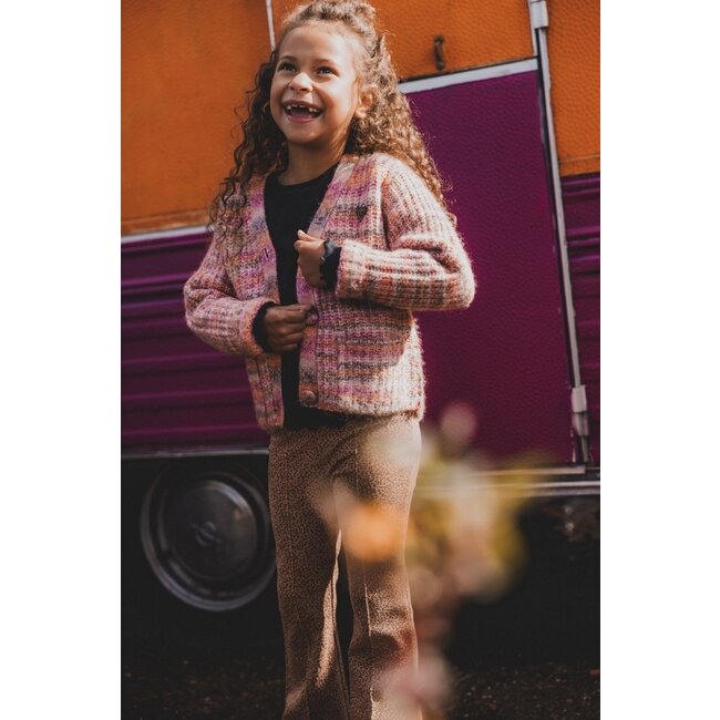 LOOXS Little Meisjes vest gebreid - Multi streep