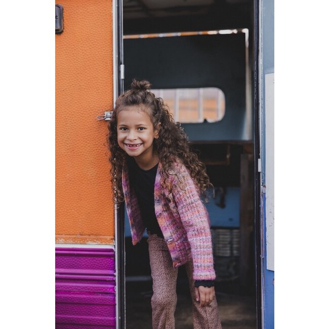 LOOXS Little Meisjes vest gebreid - Multi streep