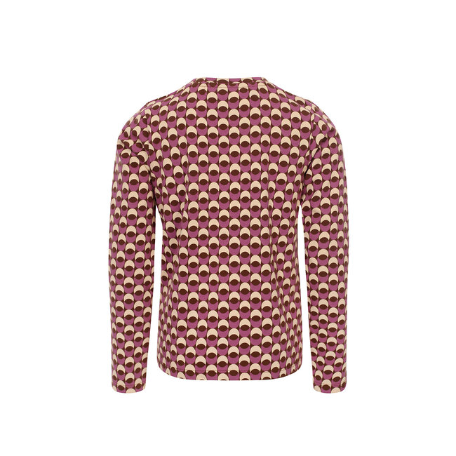 LOOXS Little Meisjes t-shirt LS print - Retro jacquard