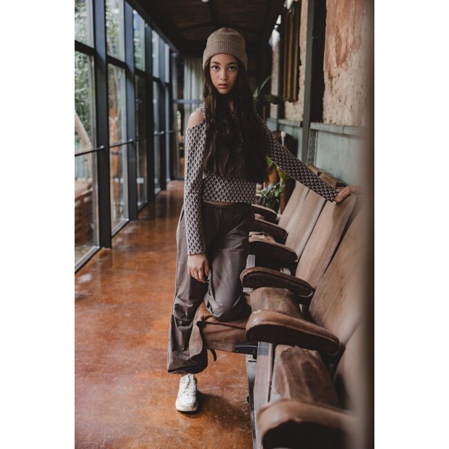 LOOXS 10sixteen Meisjes top open schouder - Graphic