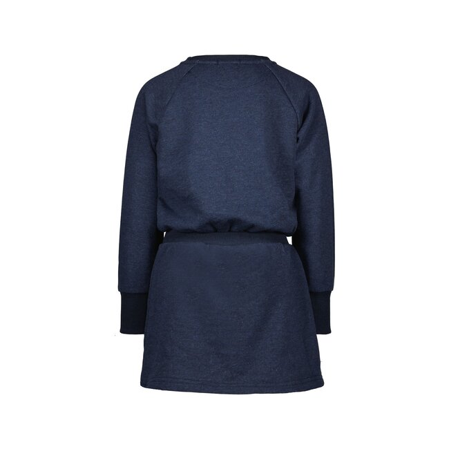 Like Flo Meisjes sweat jurk - Mima - Indigo blauw melee