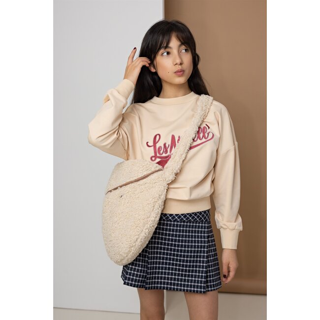 NoBell Meisjes rok geruit met riem - Nimmy - Navy blauw