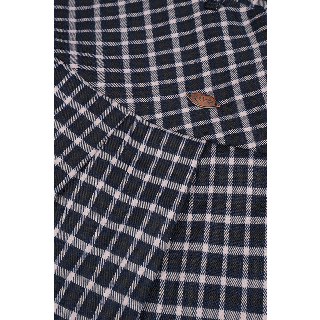 NoBell Meisjes rok geruit met riem - Nimmy - Navy blauw